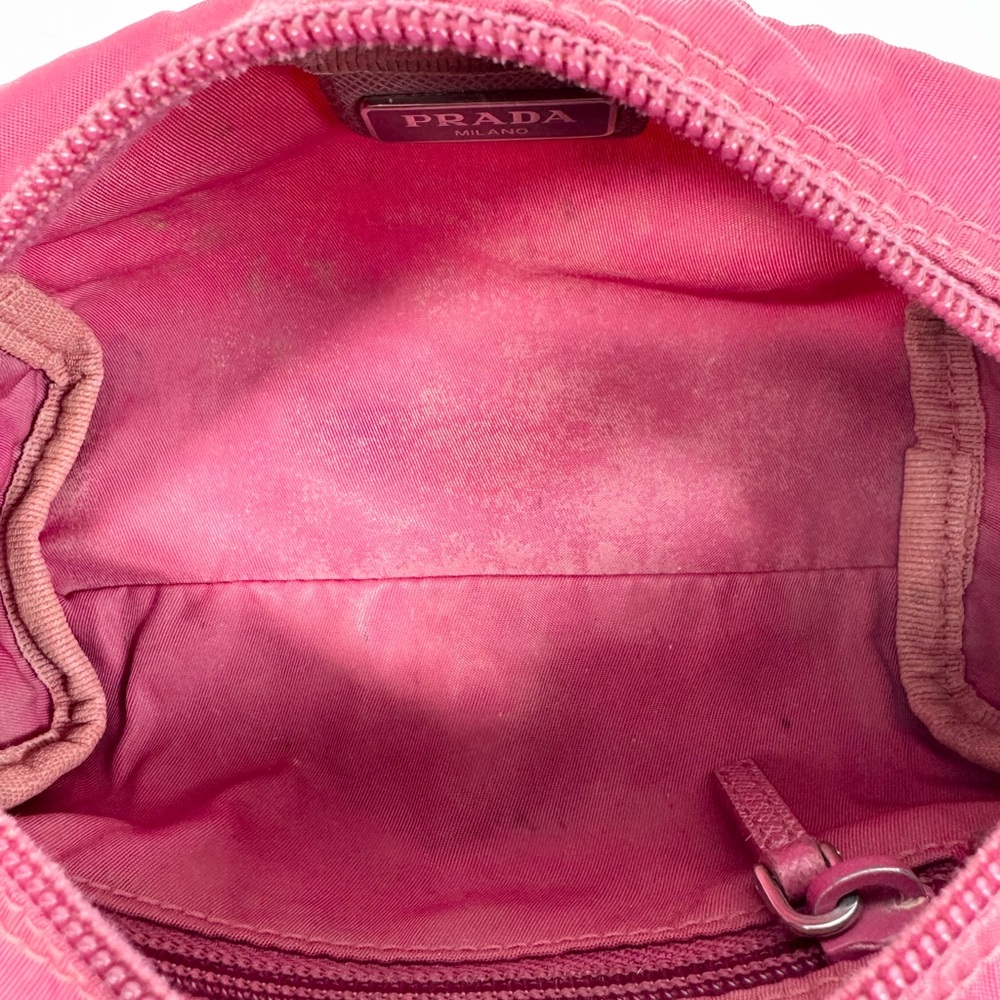 Prada Dark Pink Nylon Travel Mini Cosmetic Zip Case - Picture 5 of 12